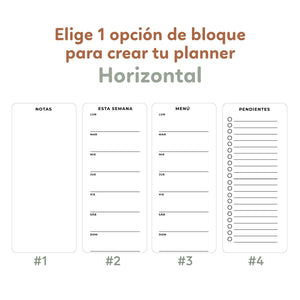 Planner ANUAL DE 1 BLOQUE en acrílico transparente