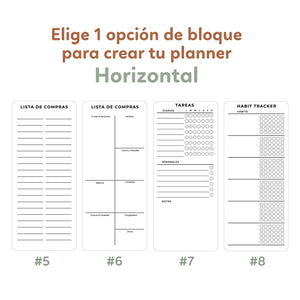 Planner ANUAL DE 1 BLOQUE en acrílico transparente