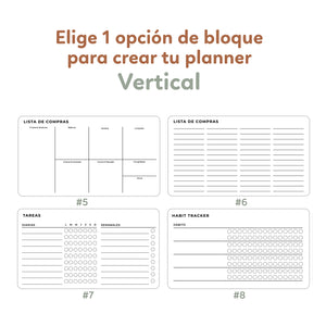 Planner ANUAL DE 1 BLOQUE en acrílico transparente